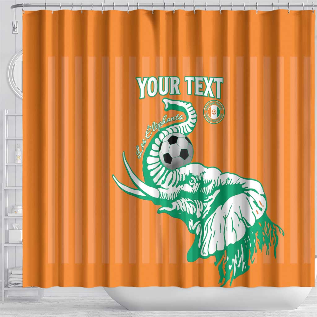 Custom Cote dIvoire Football Shower Curtain Les Elephants
