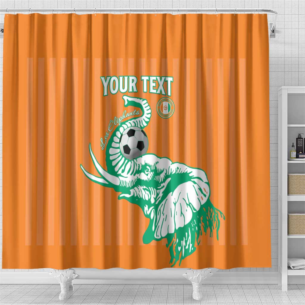 Custom Cote dIvoire Football Shower Curtain Les Elephants