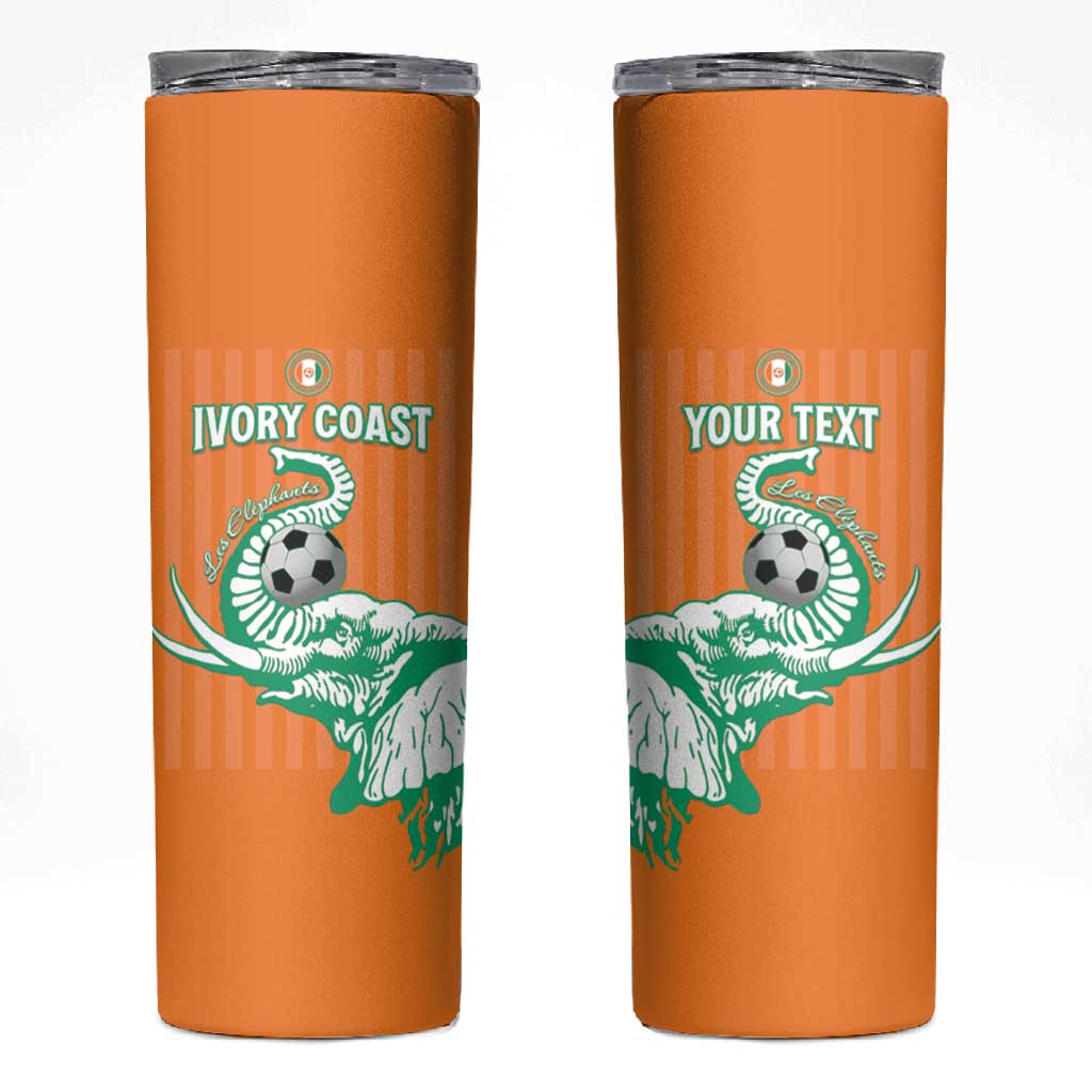 Custom Cote dIvoire Football Skinny Tumbler Les Elephants