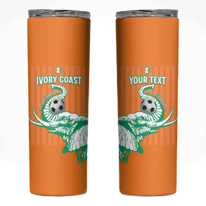 Custom Cote dIvoire Football Skinny Tumbler Les Elephants