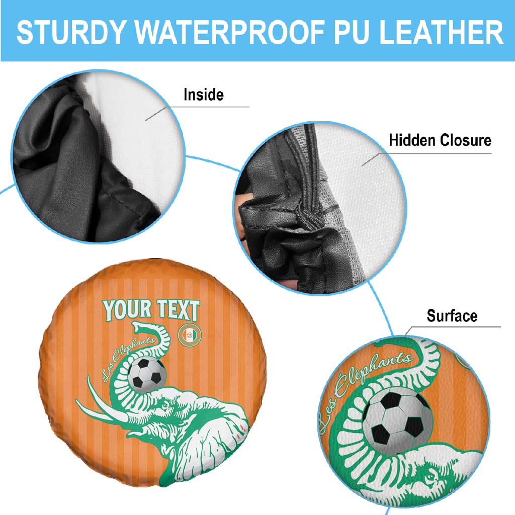 Custom Cote dIvoire Football Spare Tire Cover Les Elephants