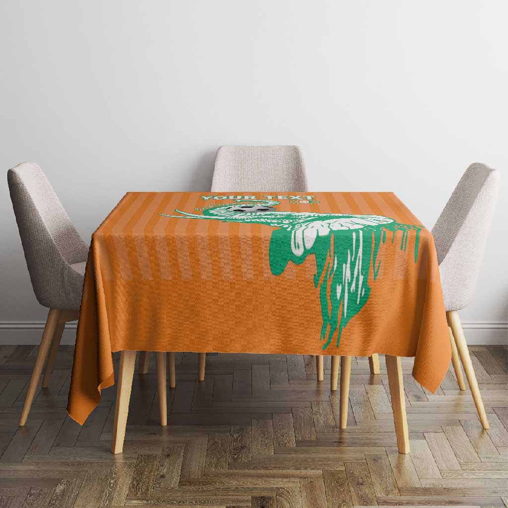 Custom Cote dIvoire Football Tablecloth Les Elephants