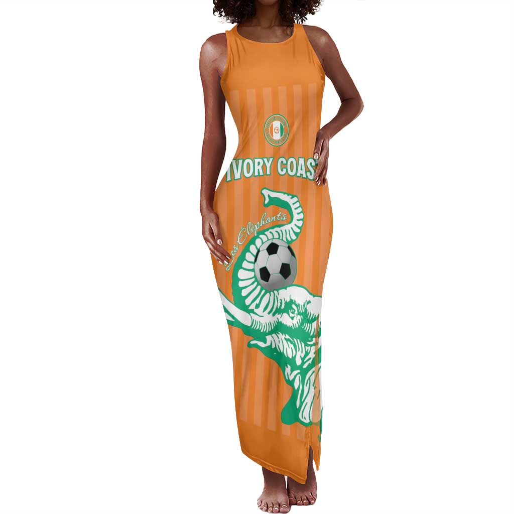 Custom Cote dIvoire Football Tank Maxi Dress Les Elephants