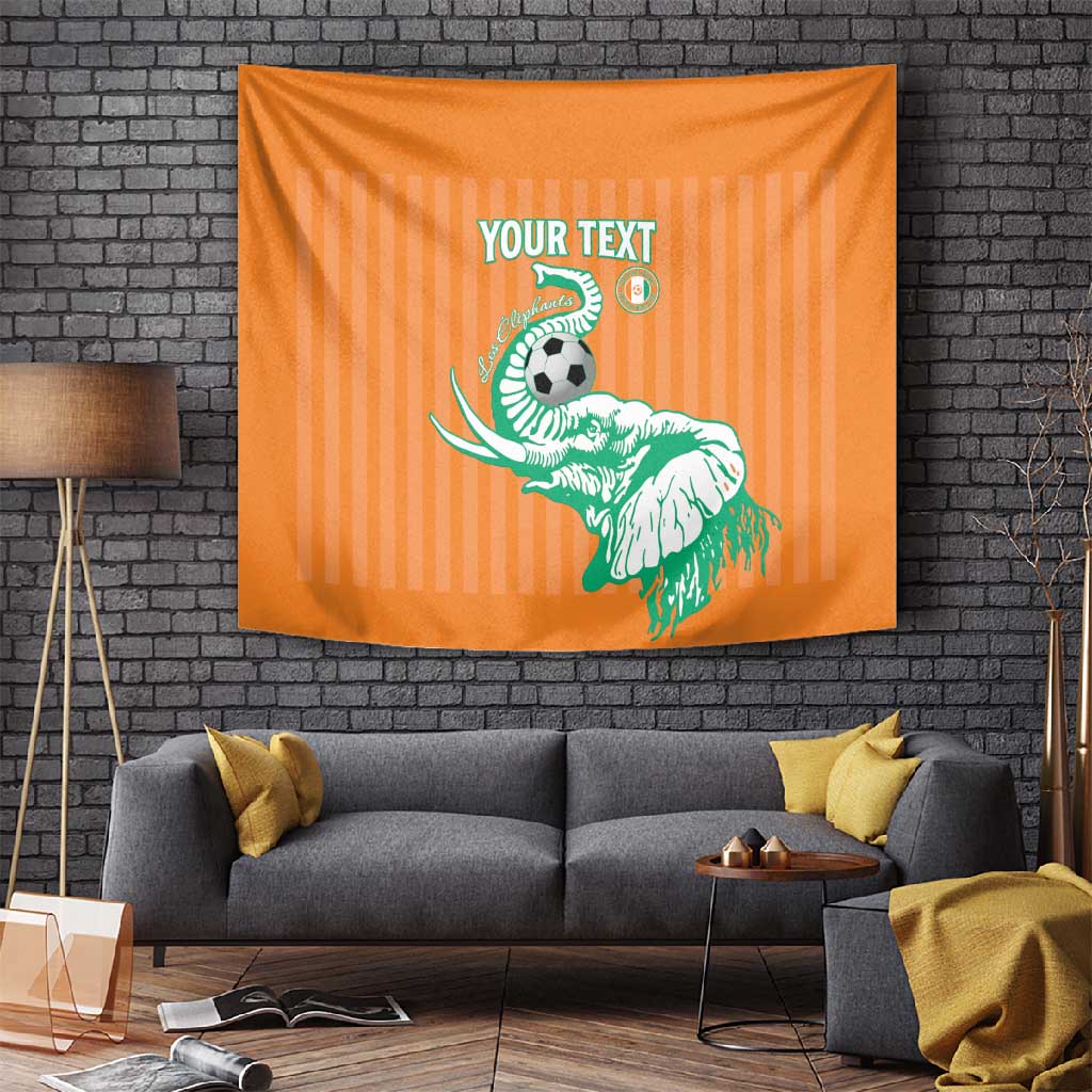 Custom Cote dIvoire Football Tapestry Les Elephants