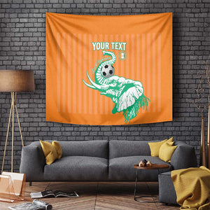 Custom Cote dIvoire Football Tapestry Les Elephants