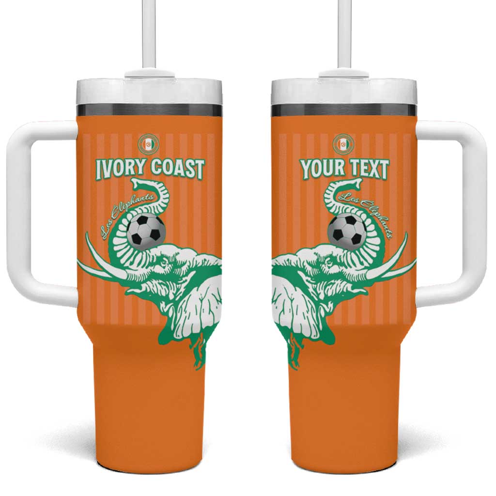 Custom Cote dIvoire Football Tumbler With Handle Les Elephants