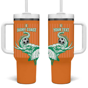 Custom Cote dIvoire Football Tumbler With Handle Les Elephants