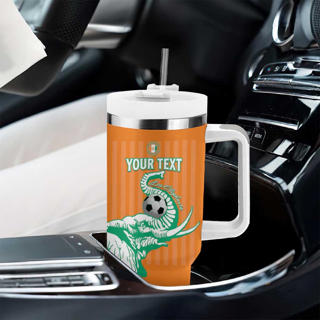 Custom Cote dIvoire Football Tumbler With Handle Les Elephants