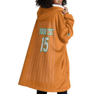 Custom Cote dIvoire Football Wearable Blanket Hoodie Les Elephants
