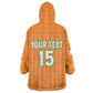 Custom Cote dIvoire Football Wearable Blanket Hoodie Les Elephants