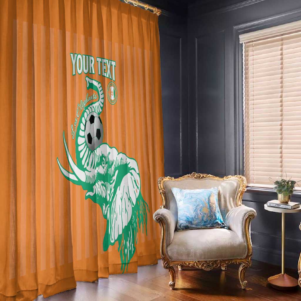 Custom Cote dIvoire Football Window Curtain Les Elephants