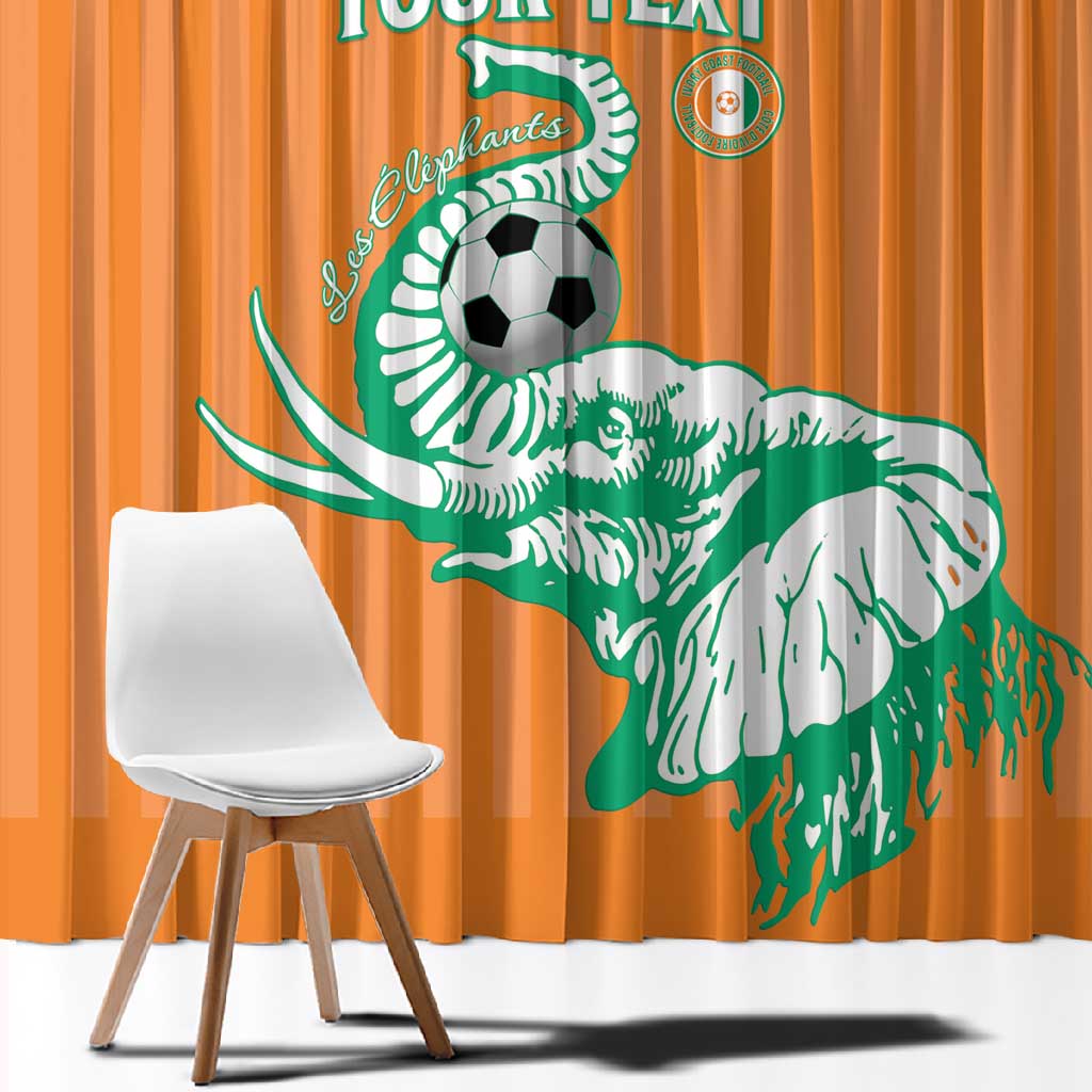 Custom Cote dIvoire Football Window Curtain Les Elephants