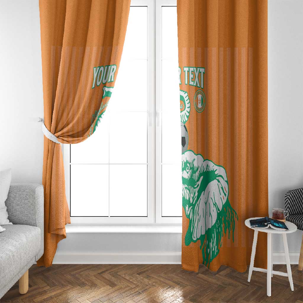 Custom Cote dIvoire Football Window Curtain Les Elephants