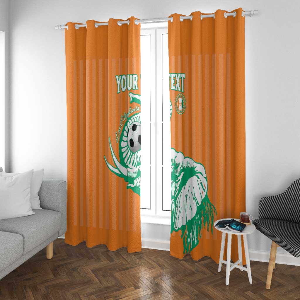 Custom Cote dIvoire Football Window Curtain Les Elephants
