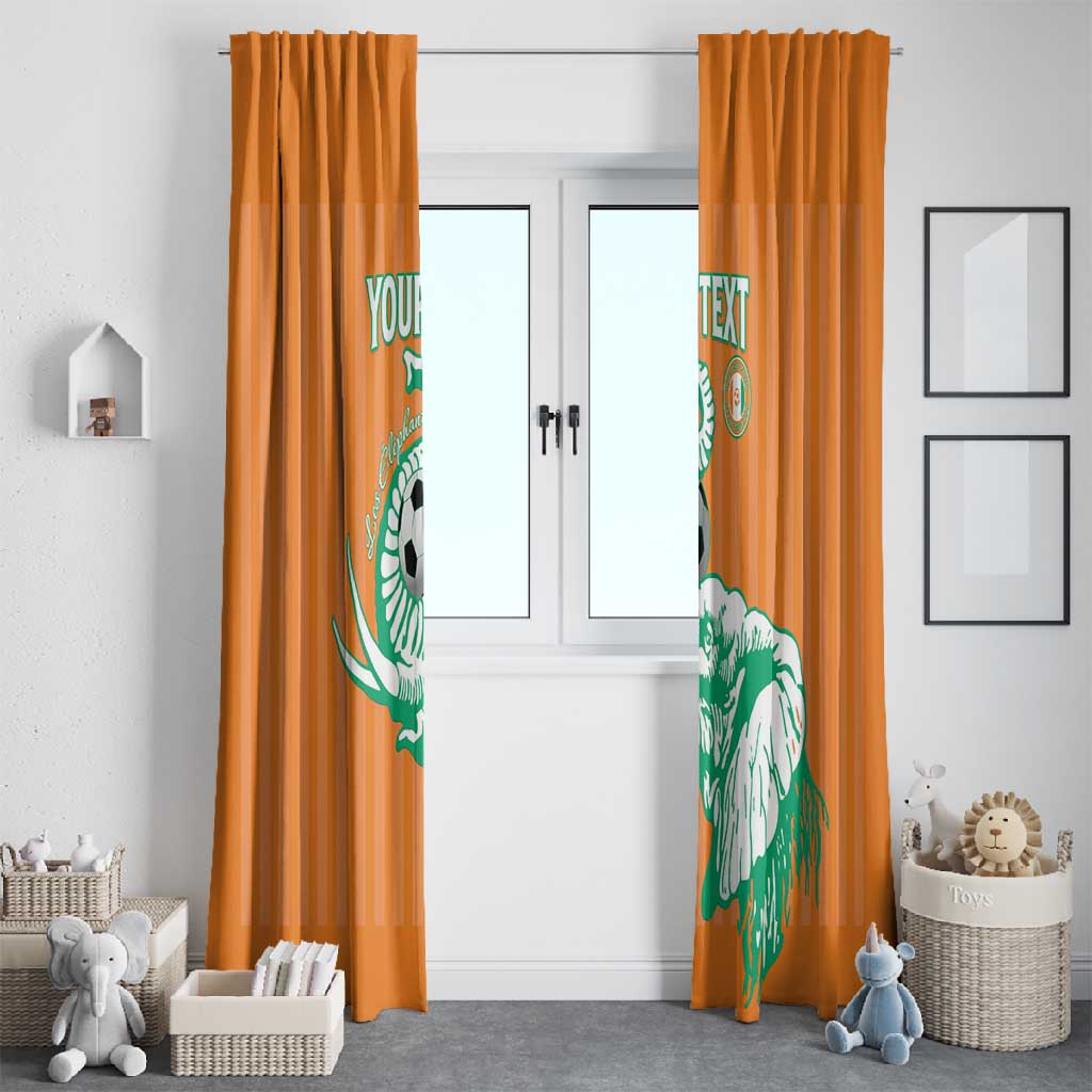 Custom Cote dIvoire Football Window Curtain Les Elephants