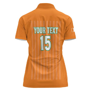 Custom Cote dIvoire Football Women Polo Shirt Les Elephants