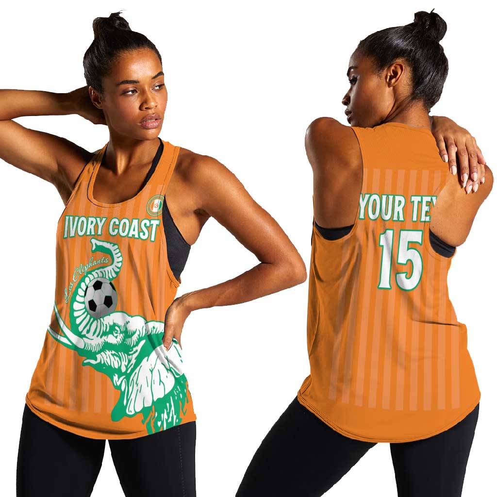 Custom Cote dIvoire Football Women Racerback Tank Les Elephants