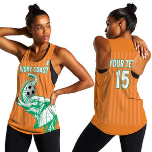 Custom Cote dIvoire Football Women Racerback Tank Les Elephants