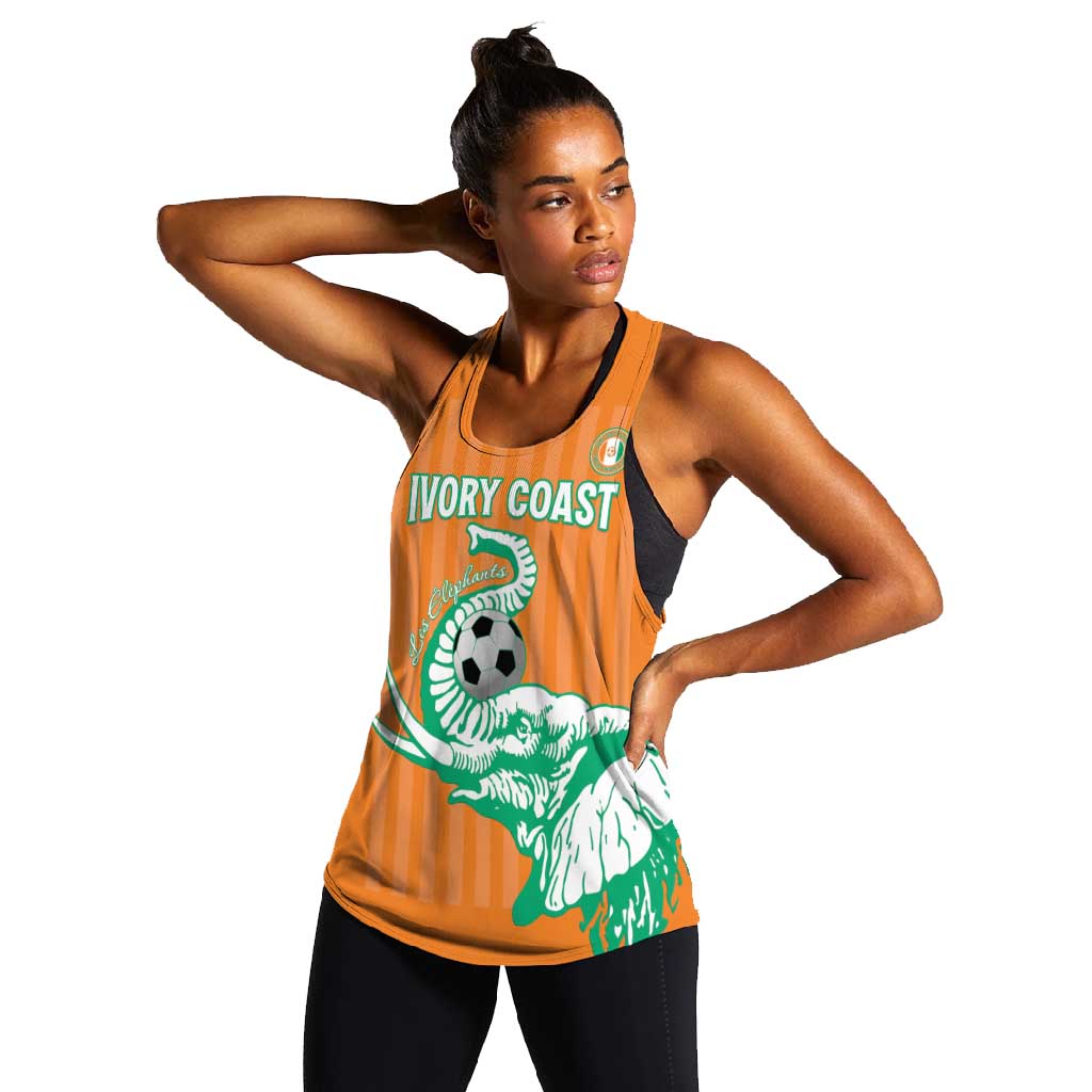 Custom Cote dIvoire Football Women Racerback Tank Les Elephants