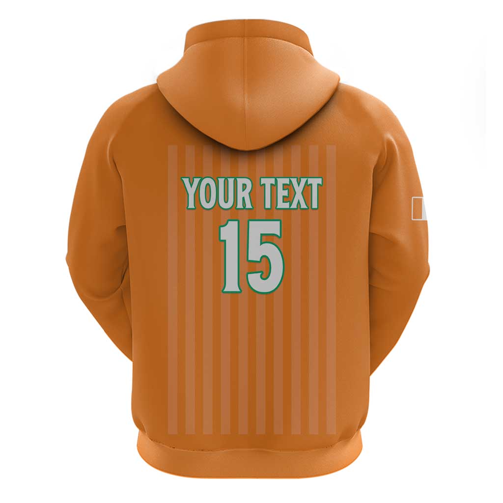 Custom Cote dIvoire Football Zip Hoodie Les Elephants