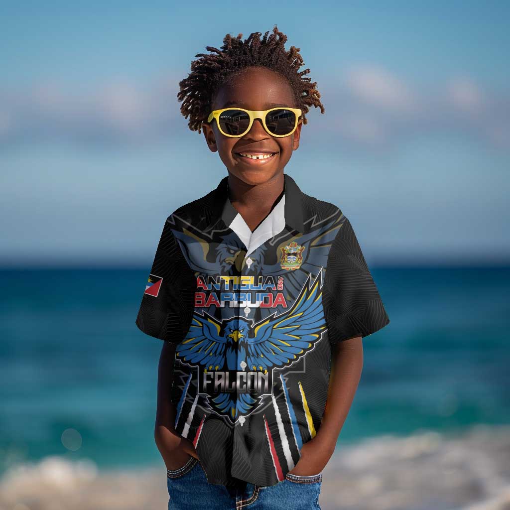 Antigua and Barbuda Cricket Custom Kid Hawaiian Shirt Go Falcons - African Pride