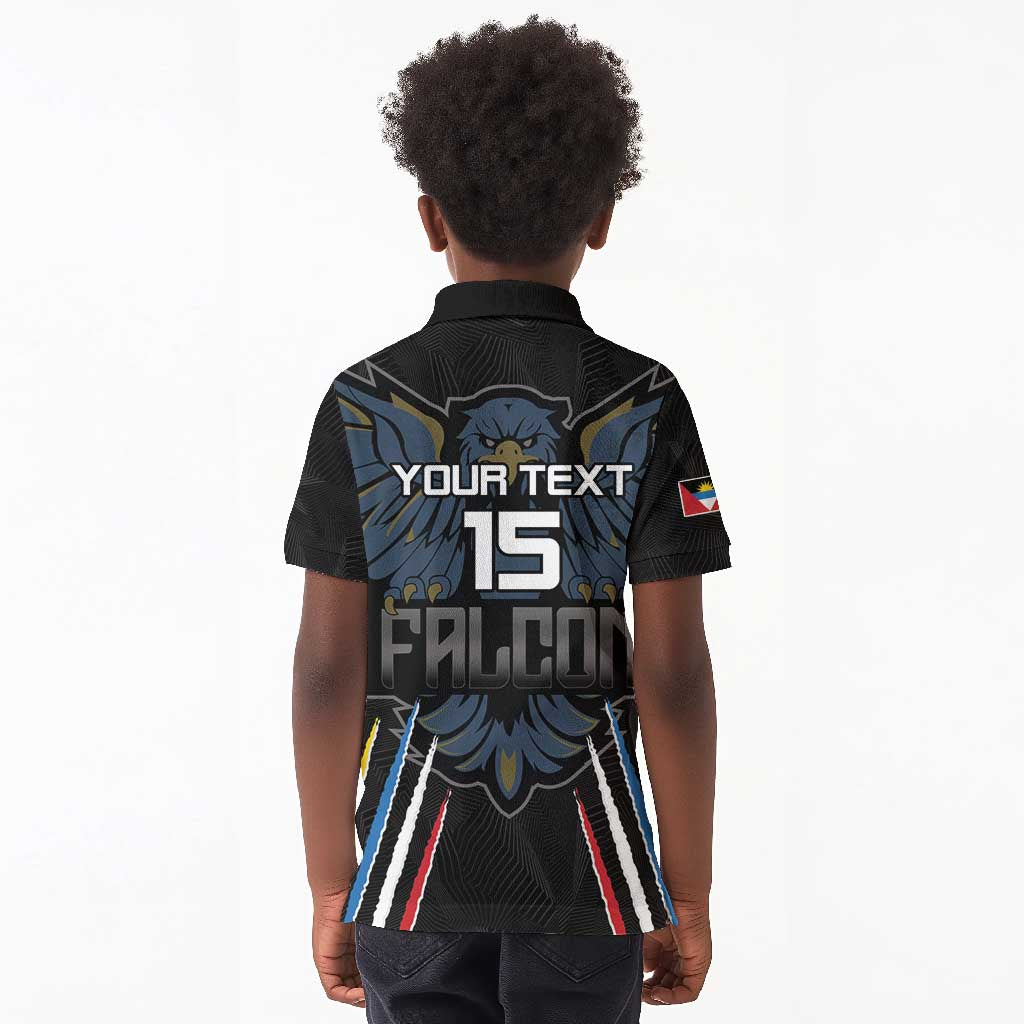 Antigua and Barbuda Cricket Custom Kid Polo Shirt Go Falcons - African Pride