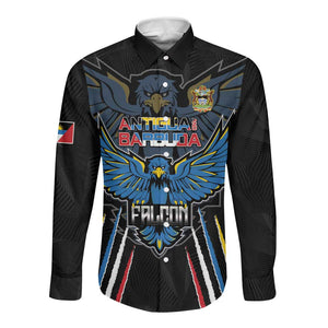 Antigua and Barbuda Cricket Custom Long Sleeve Button Shirt Go Falcons - African Pride