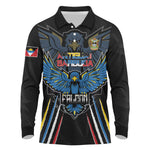 Antigua and Barbuda Cricket Custom Long Sleeve Polo Shirt Go Falcons - African Pride