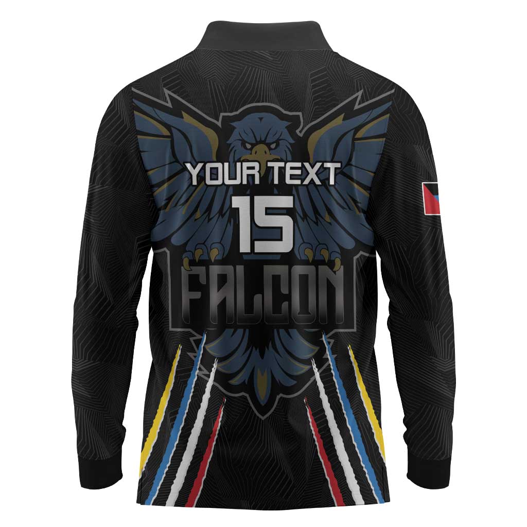 Antigua and Barbuda Cricket Custom Long Sleeve Polo Shirt Go Falcons - African Pride