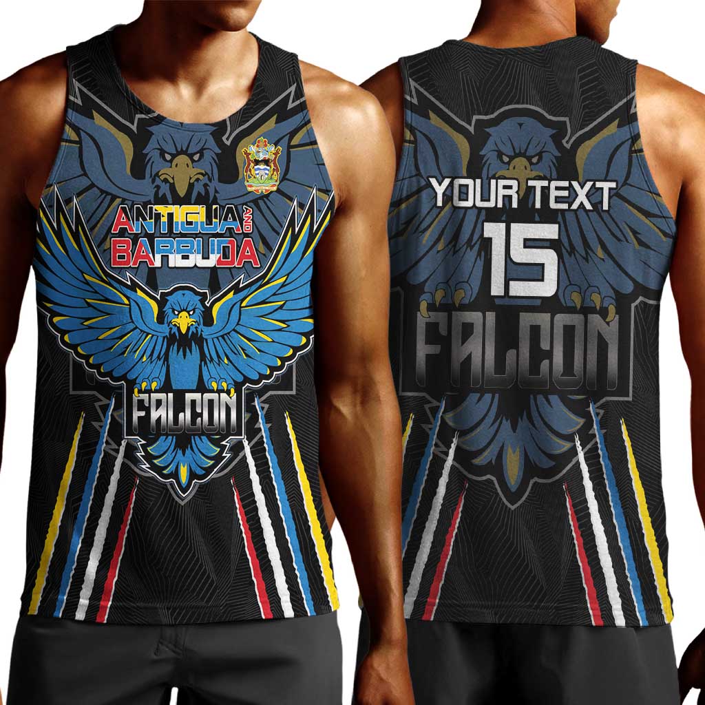 Antigua and Barbuda Cricket Custom Men Tank Top Go Falcons - African Pride