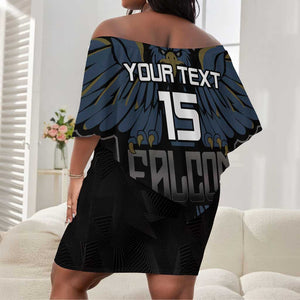 Antigua and Barbuda Cricket Custom Off Shoulder Short Dress Go Falcons - African Pride