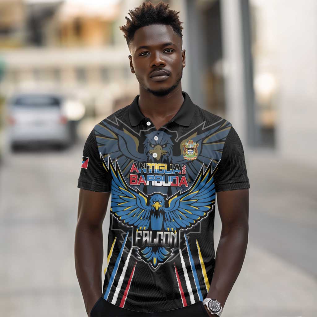 Antigua and Barbuda Cricket Custom Polo Shirt Go Falcons - African Pride