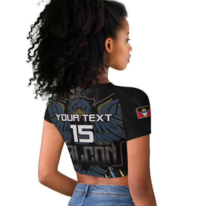 Antigua and Barbuda Cricket Custom Raglan Cropped T shirt Go Falcons - African Pride
