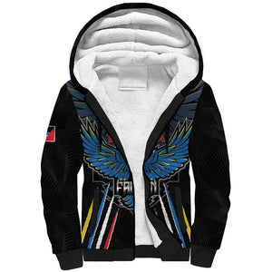 Antigua and Barbuda Cricket Custom Sherpa Hoodie Go Falcons - African Pride