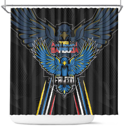 Antigua and Barbuda Cricket Shower Curtain Go Falcons - African Pride