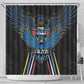 Antigua and Barbuda Cricket Shower Curtain Go Falcons - African Pride