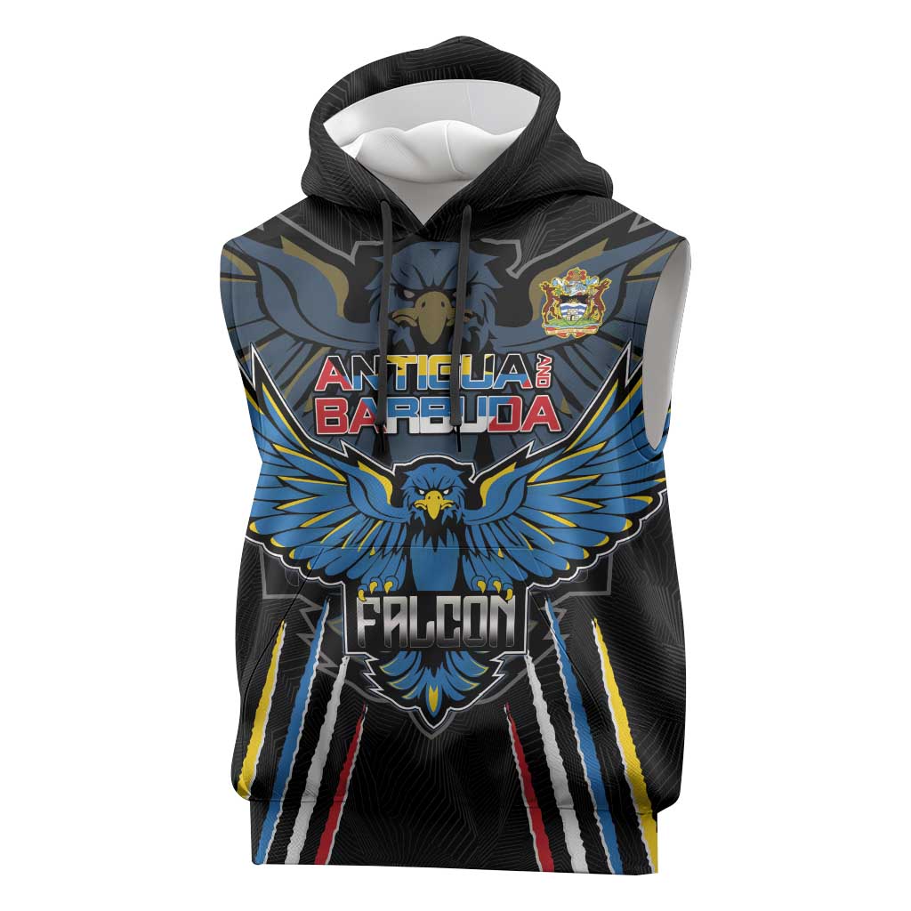 Antigua and Barbuda Cricket Sleeveless Hoodie Go Falcons - African Pride