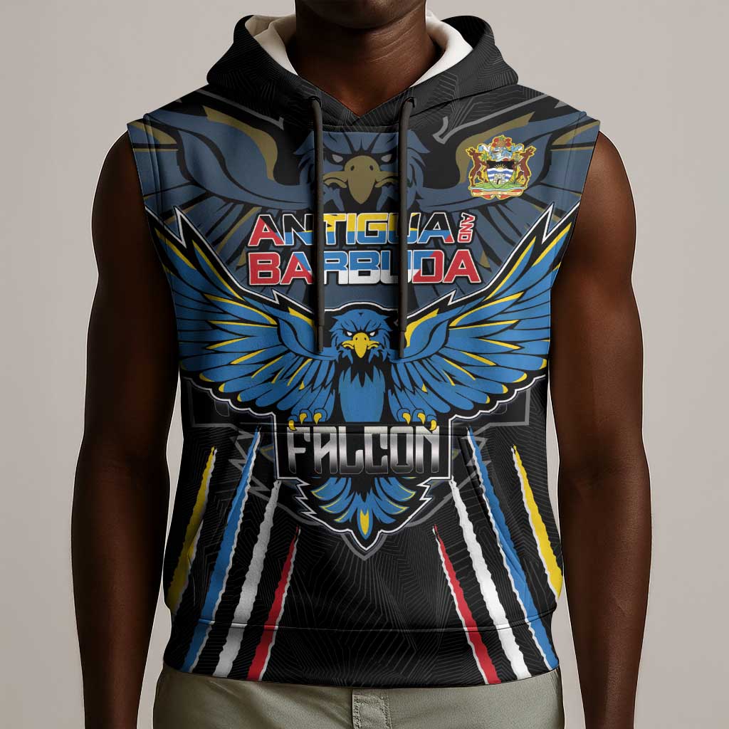 Antigua and Barbuda Cricket Sleeveless Hoodie Go Falcons - African Pride