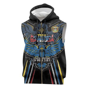 Antigua and Barbuda Cricket Sleeveless Zip Hoodie Go Falcons - African Pride