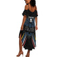 Antigua and Barbuda Cricket Custom Summer Maxi Dress Go Falcons - African Pride
