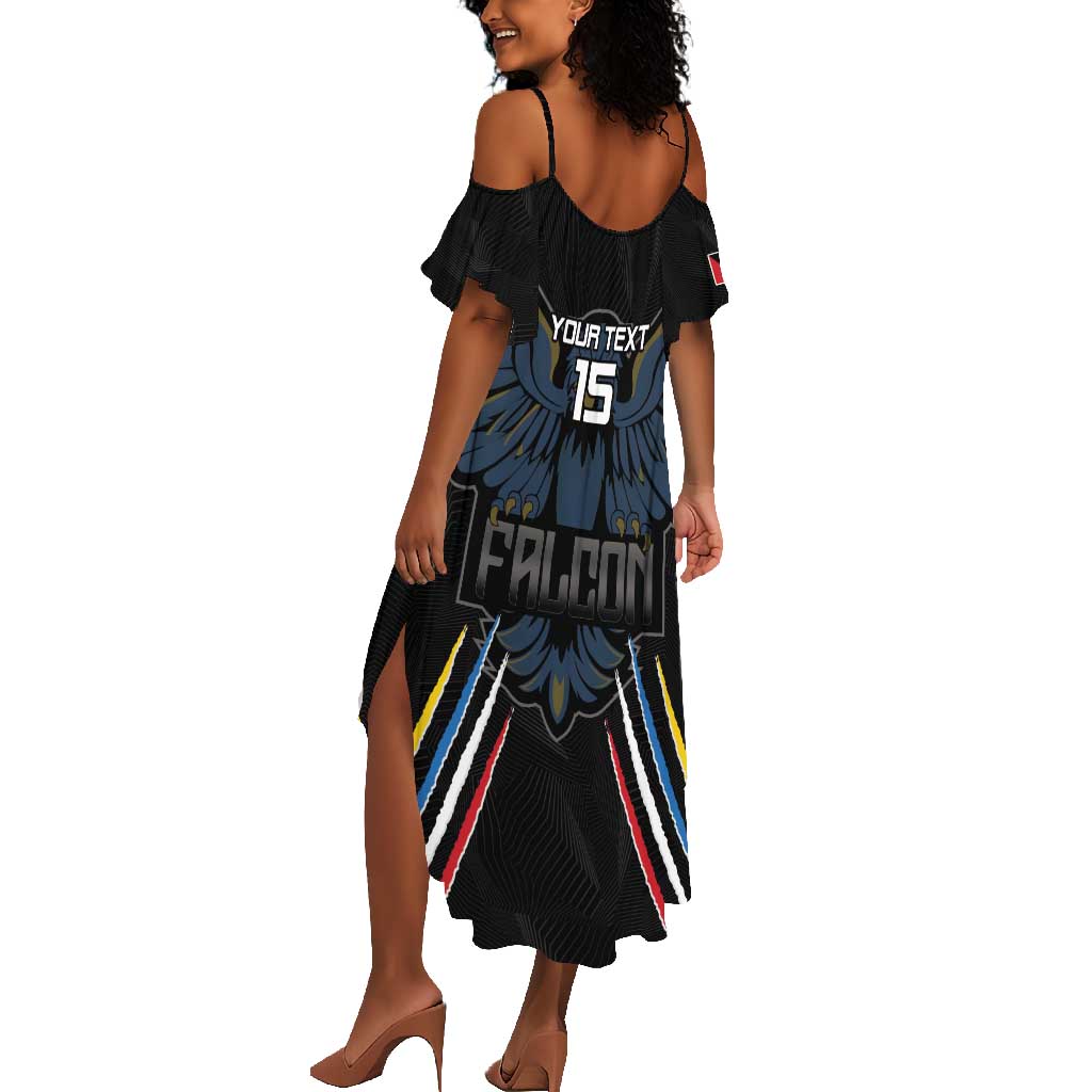 Antigua and Barbuda Cricket Custom Summer Maxi Dress Go Falcons - African Pride