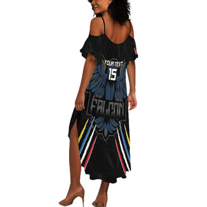 Antigua and Barbuda Cricket Custom Summer Maxi Dress Go Falcons - African Pride
