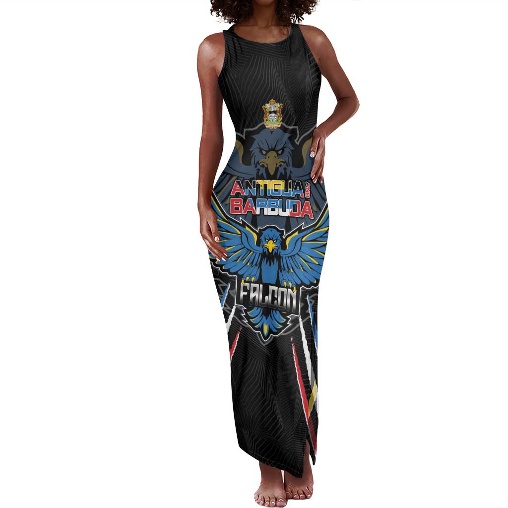 Antigua and Barbuda Cricket Custom Tank Maxi Dress Go Falcons - African Pride