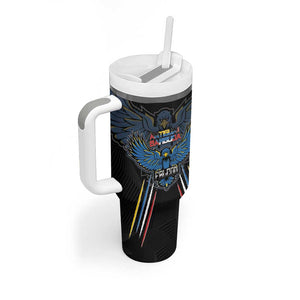 Antigua and Barbuda Cricket Custom Tumbler With Handle Go Falcons - African Pride