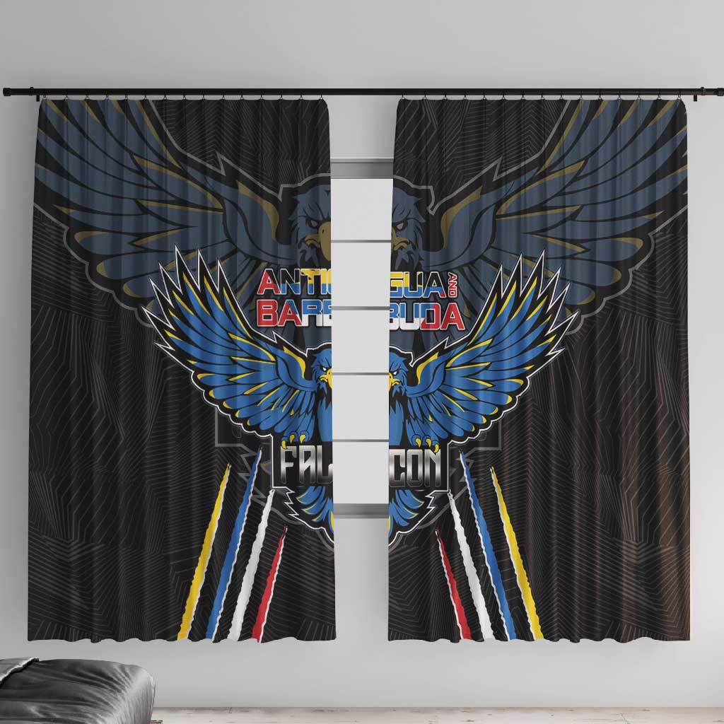 Antigua and Barbuda Cricket Window Curtain Go Falcons - African Pride