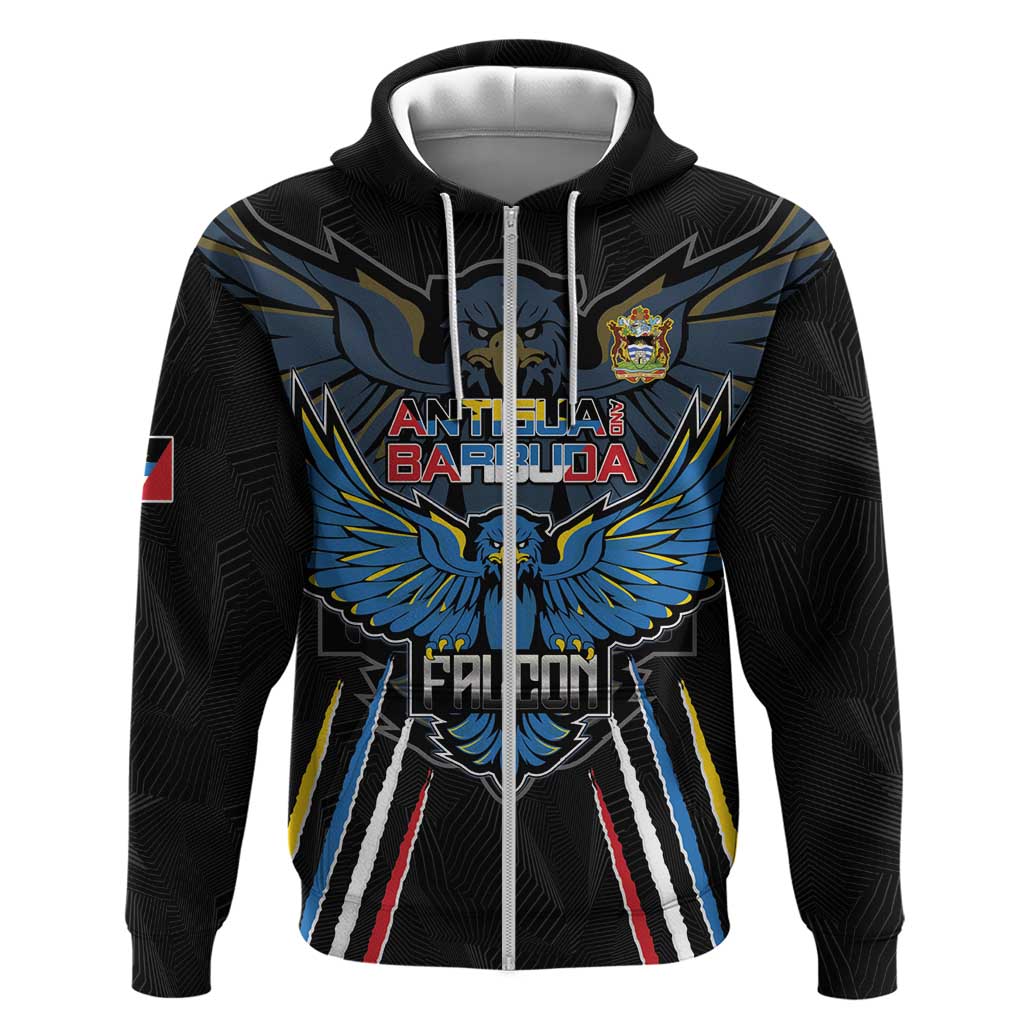 Antigua and Barbuda Cricket Custom Zip Hoodie Go Falcons - African Pride