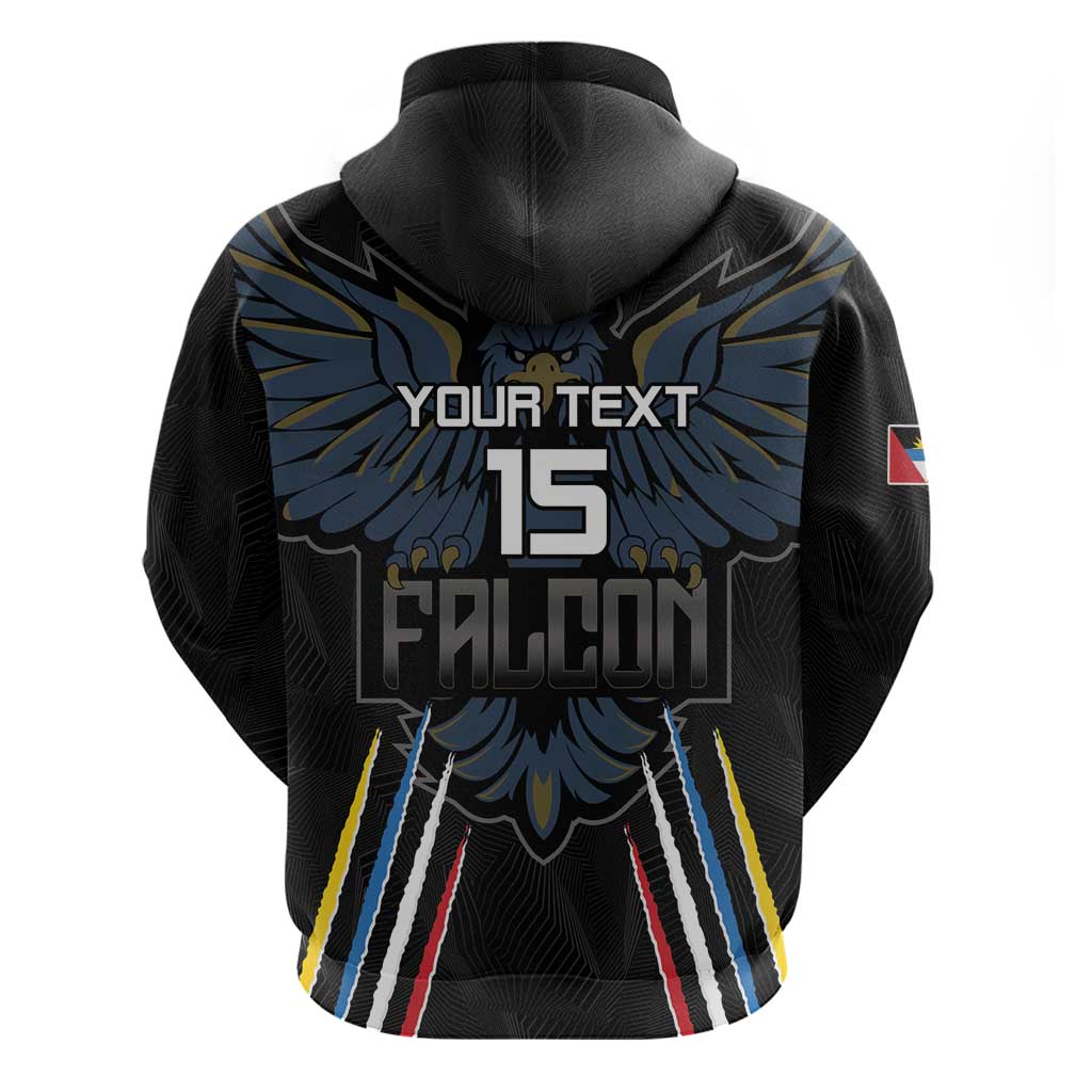Antigua and Barbuda Cricket Custom Zip Hoodie Go Falcons - African Pride