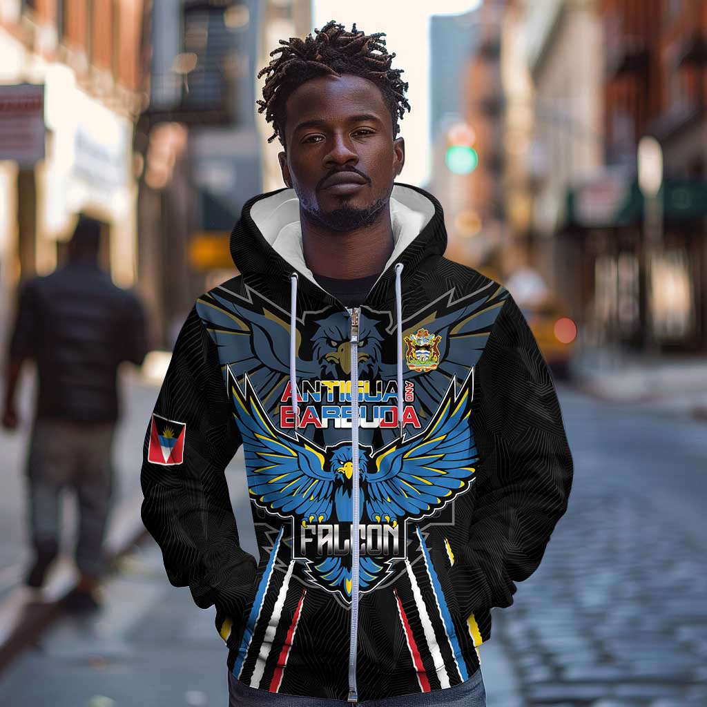 Antigua and Barbuda Cricket Custom Zip Hoodie Go Falcons - African Pride