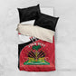 Personalized Haiti 1964 Bedding Set Coat Of Arms - Polynesian Style - African Pride