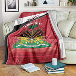Personalized Haiti 1964 Blanket Coat Of Arms - Polynesian Style - African Pride